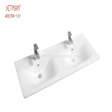 sanitary ware thin edge cabinet double wash basin